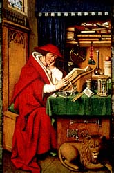 Jernimo en su estudio, por van Eyck